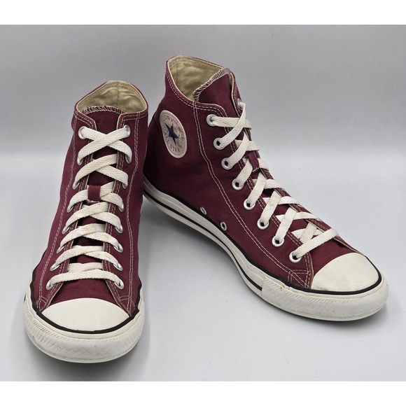 Converse Chuck Taylor All Stars Burgundy High Top Mens Size US 10 Women's 12 - Picture 7 of 14